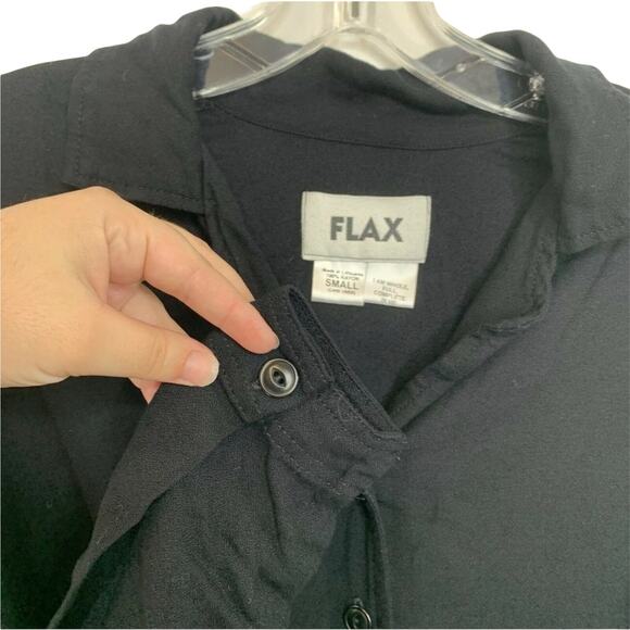 NEW Flax Women Button Up Long Sleeve Lagenlook Shirt 100% Rayon Small‎ - Picture 5 of 5